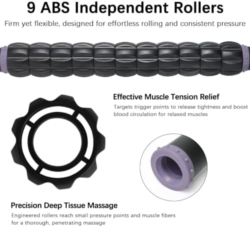 Muscle Roller Massage Roller Stick- (Dark Purple) - Image 3