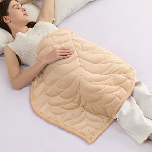 Kaisa Weighted Lap Blanket for Adults, 5 lbs, 23"x29", Leaf Pattern, Khaki by Kaisa