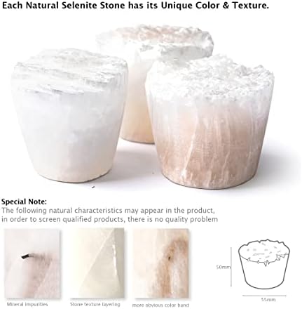MIYA LIFE Nature Crystal Passive Diffuser Stone Essential Oil Diffuser Hand Carved Selenite Stone Diffuser - Perfect for Meditation Reflection Bedroom Decoration (1 Piece, Cylinder Diffuser) - Image 2