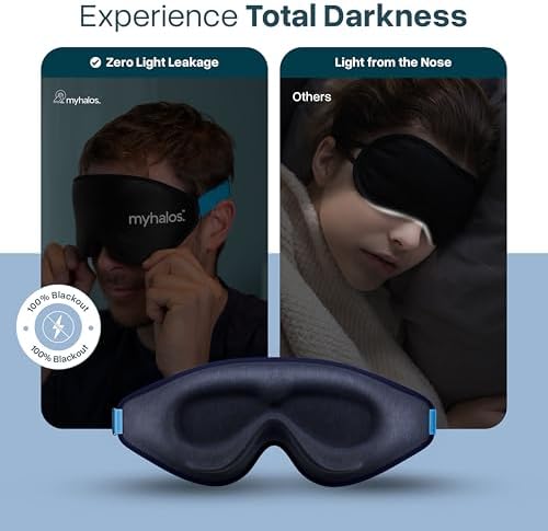 MyHalos® Sleep Mask for Men and Women, 3D Blackout Eye Masks for Sleep - Image 4