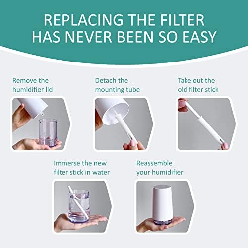 Humidifier Cotton Stick Filter Replacement, Portable Refill Sponges, Compatible with H2O, GENIANI, USB, Travel Humidifiers for Office, Car, Bedroom, Small Diffuser (Pack of 10) - Image 6