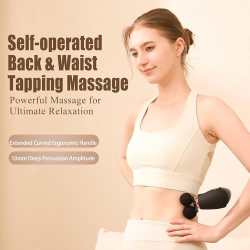 DS SAVORING Massage Gun with Extension Handle, Deep Tissue Percussion Back Massager for Pain Relief - Image 2