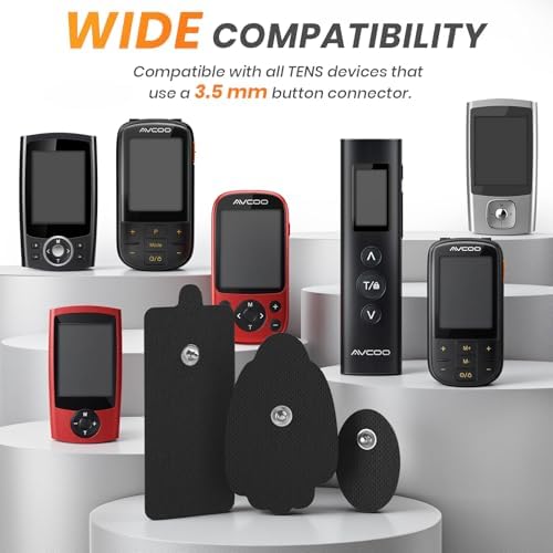 AVCOO TENS Unit Pads Combination Set 20 Pcs, Latex-Free, 50 Times of Use - Image 2