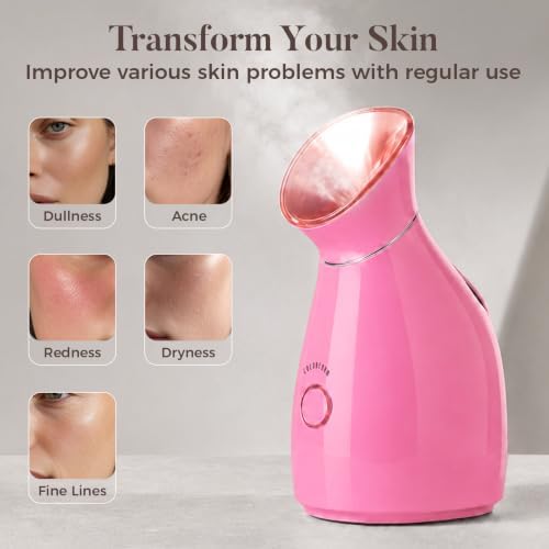Nano Ionic Facial Steamer Kit with 17 Skin Care Tools for Home Spa - Image 4