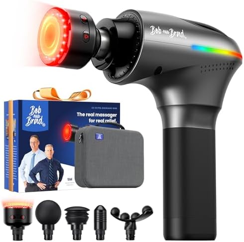 BOB AND BRAD A2 Ultra Heated Massage Gun with Red Light & Infrared Heat by BOBANDBRAD