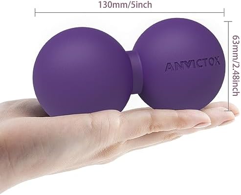 Peanut Massage Ball,Double Lacrosse Ball for Neck and Back,Medium Density Myofascial Release Massager Ball for Deep-Tissue Massage Muscle Knots Yoga Therapy(Purple) - Image 7