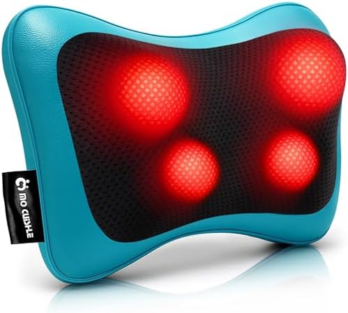 Mo Cuishle Shiatsu Back Massager with Heat – 3D Kneading Neck and Shoulder Massager for Back Pain Relief – Electric Massage Pillow for Home, Office & Car – Mother’s Day Gifts for Mom, Women, Men, Dad by MoCuishle