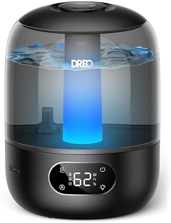 DREO 3L Humidifiers for Bedroom, 30H Runtime, 26 dB Quiet, Black by Unknown