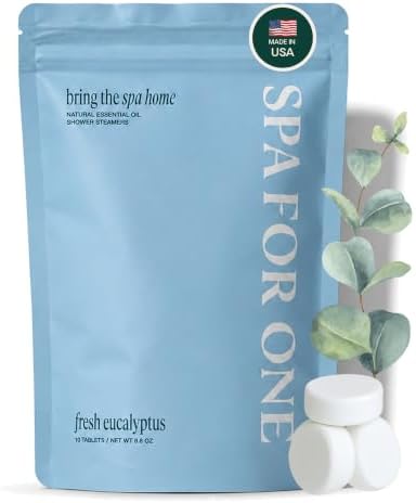 Shower Steamers Aromatherapy Self Care Gift, Eucalyptus 10 Pack by SpaForOne