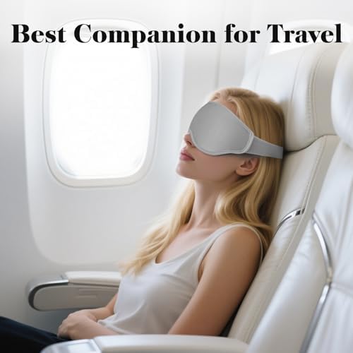 Fygrip 3D Eye Mask Sleep Mask for Men & Women, Grey - Image 7