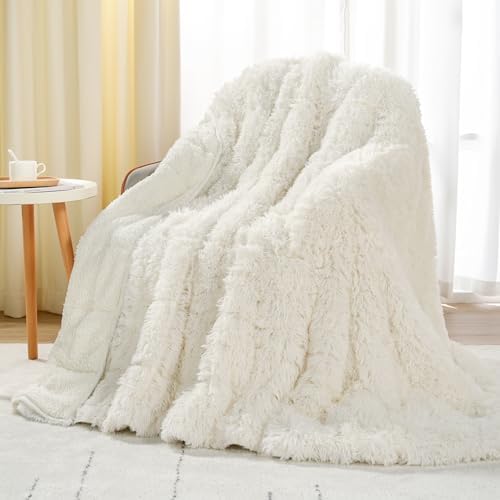 Uttermara Shaggy Weighted Blanket for Adults Twin Size, 15lbs 48"x72" by Uttermara
