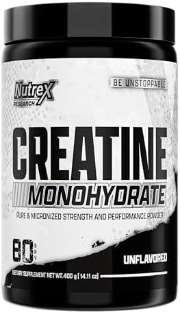 Nutrex Research Ultra Pure Creatine Monohydrate Powder Unflavored | 5G Micronized Creatine Powder for Muscle Gain, Strength, Endurance and Recovery, 80 Servings by NutrexResearch