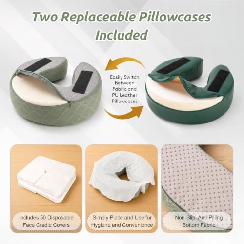 Massage Headrest for Bed, Head Holder & Face Cradle with Face Down Pillow - Image 5