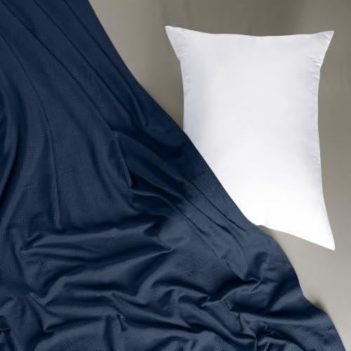 Utopia Bedding 100% Cotton Thermal Blanket Navy Throw, 50x60 Inches - Image 5