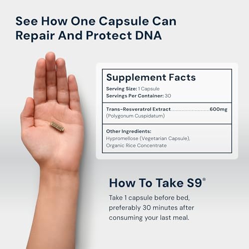 HPN S(9) Trans-Resveratrol for Antioxidant & Sirtuin Support, 30 Caps - Image 2