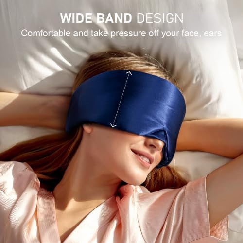 LitBear Silk Sleep Mask for Side Sleeper, Eye Mask Sleeping for Women Men - Image 4