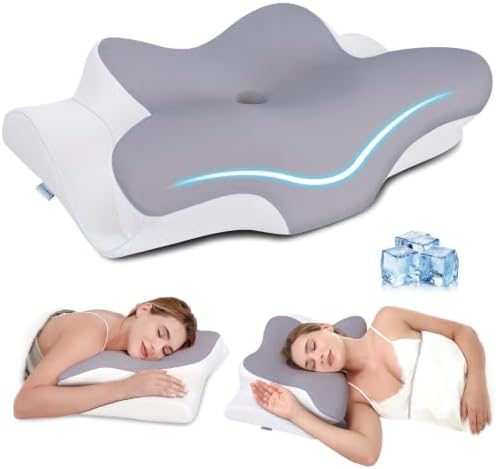 Cervical Neck Pillow, Ergonomic Memory Foam Pillow by Missleep