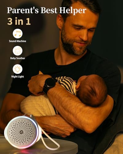 White Noise Sound Machine with 27 Soothing Sounds,Sleep Sound Timer and Memory Function - Portable Sound Machine for Baby and Adult at Home,Office,Travel and More - Image 6