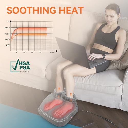 Snailax Foot Massager with Heat, Shiatsu Foot Warmer with Remote Control - Image 4