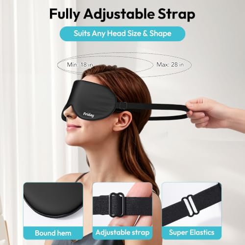 7-Day Sleep Mask Set, Soft Eye Masks for Sleeping with Adjustable Strap - Image 3