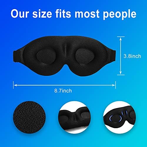 3D Sleep Mask, 100% Blackout 3D Contoured Sleep Eye Mask (Floral) - Image 4