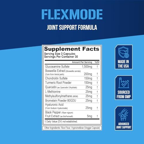 EVL FlexMode Joint Support with Glucosamine & Chondroitin - 30 Servings - Image 2