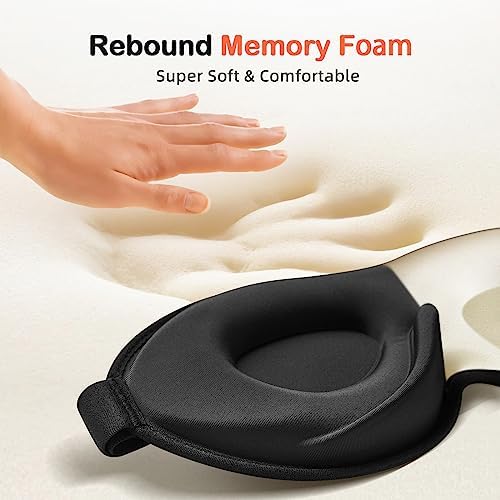 INNELO Sleep Mask for Side Sleeper, 3D Zero-Pressure, 100% Blackout, Nap - Image 5
