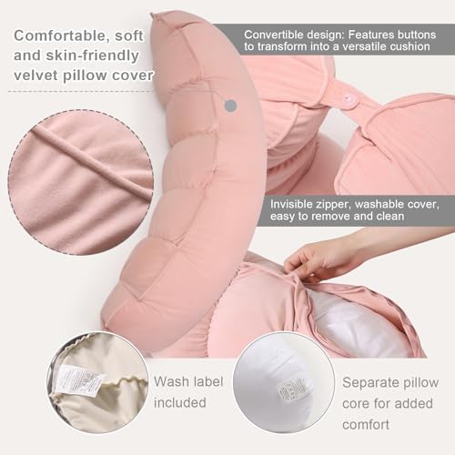 Peallow(Pat. Pend) – Long Round Body Pillow for Adults, Bolster Pillow for Sleeping, Soft and Supportive Pillow for Sleeping & Lumbar Support - Image 4