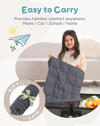 Topblan Weighted Lap Blanket 2 lbs, 19 x 21 Small Size for Summer - Image 5