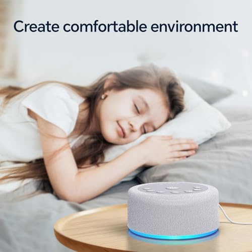 Sound Machine Night Light White Noise Brown Noise Machine 30 Non Looping Sounds 12 Lights 5 Timers 36 Adjustable Volume Memory Function Sleep Sounds Machine for Baby Kids Adult & Home Office Travel - Image 6