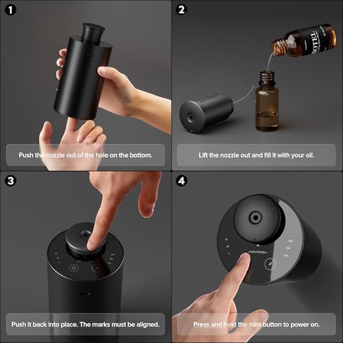 Airversa ANX Waterless Essential Oil Diffuser Starter Kit, Black - Image 5