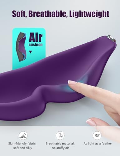 Sleep Mask for Side Sleeper Women Men, EVA BELLE Eye Mask for Sleeping Light Blocking, 3D Sleeping Mask Blackout, Soft Breathable Eye Shade Cover with Adjustable Elastic Strap for Travel Home Nap Rest - Image 3