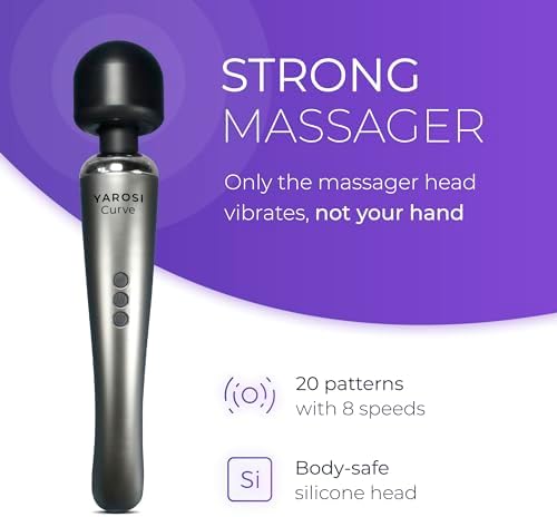 Yarosi Cordless Curve Therapeutic Device - 8 Powerful Speeds and 20 Patterns - for Deep Muscle Aches and Sports Tissue Recovery - Rechargeable - Travel Friendly - Silver - Image 2