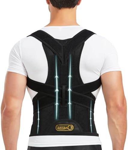 Back Brace and Posture Corrector for Men and Women Adjustable Back Straightener Posture Corrector, Scoliosis and Hunchback Correction, Spine Corrector, Support for Upper Lower Back Pain Relief by ZBZSACE