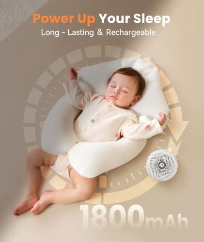 Dreamegg Portable Noise Machine for Baby Adult, Features Powerful Battery, 21 Soothing Sound, Noise Canceling for Office & Sleeping, Sound Therapy for Home, Travel, Registry Gift, Classic White - Image 3