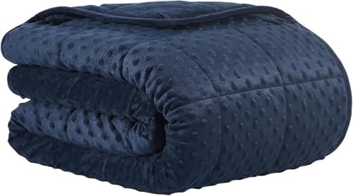 CuteKing Weighted Blanket - Weighted Blanket with Premium Glass Beads - Heavy Blanket Crystal Velvet for Comfortable & Warm - Thick Blanket All Season (7lbs, 40"x60", Blue Bubble) by CuteKing