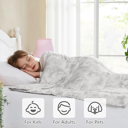 L'AGRATY Weighted Blanket - 36"x48" 5lbs Microfiber Material with Glass Beads Small Blanket for All-Season Summer Fall Winter Soft Thick - Image 5