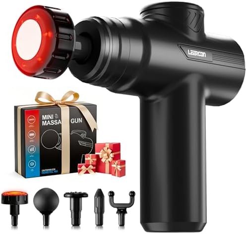 LEERCON Massage Gun with Heat, Deep Tissue Back Massager Gun Gifts for Men by leercon