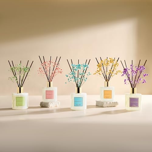 COCORRÍNA Reed Diffuser - Tuscan Orange 6.7 fl oz Reed Diffuser with Sticks, Home Bedrrom Bathroom Shelf Decor - Image 6
