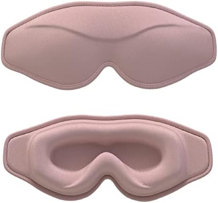 Sleep Eye Mask for Men Women, 3D Contoured Sleeping Mask, Soft Comfort Blindfold & Eye Cover for Flight Travel Yoga Nap by EMICUTE