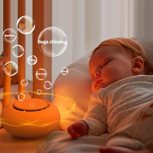 Portable Baby Sound Machine & Essentials for Babies & Kids-Orange - Image 4