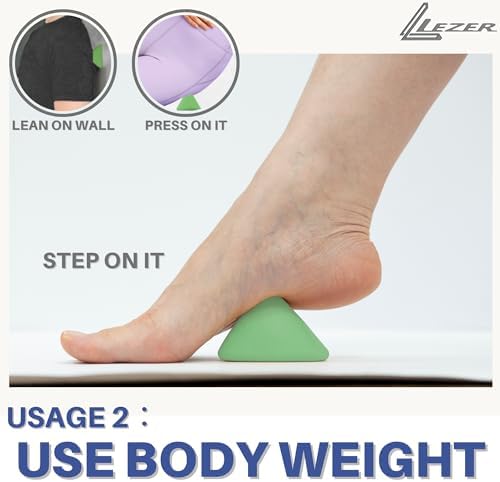 LEZER Large Trigger Massage Point, Manual Massage Ball, Muscle Knot Release Tool, Deep Tissue Relief, Hip Flexor Iliacus Back Psoas Hand Foot Myofascial Physical Therapy, 3.5 inｘ3 in, Green - Image 5