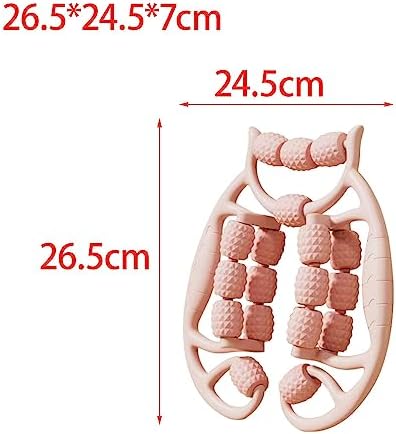 18 Wheel Fascia Muscle Roller, Massage Roller Press Points Manual Relax Tight Muscles Clamp Leg Roller Leg Massage for Calves, Golfer Elbow, Pink - Image 4