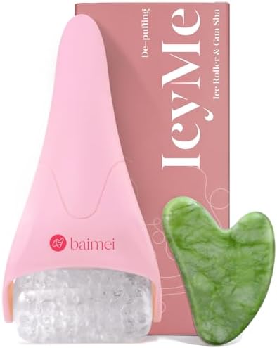 BAIMEI IcyMe Ice Roller for Face & Gua Sha Set, Depuff & Migraine Relief by BAIMEI