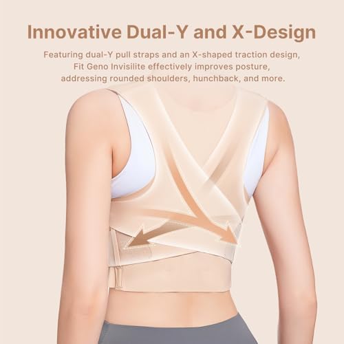 Fit Geno Invisilite Posture Corrector for Women Adjustable Upper Back Brace - Image 2
