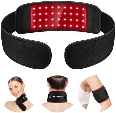 Doinart Red Light Therapy Belt for Neck, Portable Near Infrared Light Therapy for Face and Neck Chin Firming - Red Light Therapy Device Wearable Belt Neck Wrist Wrap Hand Unisex Gift by Doinart