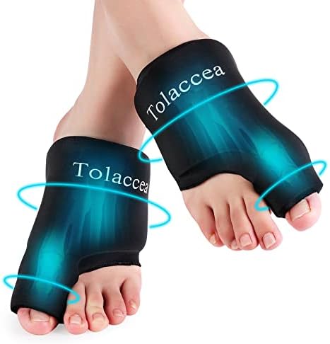 Foot and Toe Ice Pack with Reusable Foot Ice Gel Wrap for Bunion Care 1Pair by Tolaccea