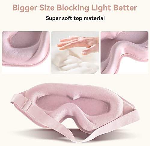 Sleep Mask for Lash Extensions, 3D Memory Foam (Pink, 1pcs) - Image 2