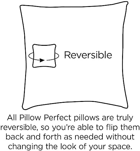 Pillow Perfect Rave Solid Indoor/Outdoor Small Throw Pillow Plush Fill, Weather and Fade Resistant, Small Throw - 16.5" x 16.5", Orange, 2 Count - Image 2