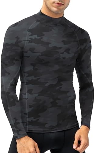 SPVISE Men's Compression Shirts Long Sleeve Mock Turtleneck Workout Tops - Image 2